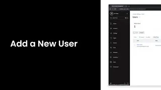 Add a New User