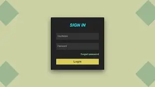 Sign In Form Design Using Html & CSS