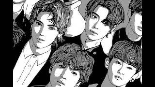 Tutorial drawing All Member NCT 127 엔시티 127 '영웅 (英雄; Kick It)