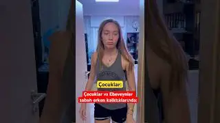 Çocuklar vs ebeveynler sabah erken kalktıklarında😴 #shorts #keşfet #komedi #komik #uyku #viralvideo