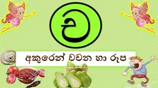 ච අකුරෙන් වචන   හා රූප සහිතව-#රටා මවමු#sinhala alphabet-සිංහල හෝඩිය #educationalvideo #kidsvideo