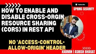 How to Enable and Disable Cross-Orgin Resource Sharing(CORS) in Rest API | Spring Security in Detail