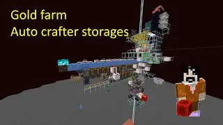 Storages for gold farms with crafter integration, small and large farms, Minecraft Java 1.21
