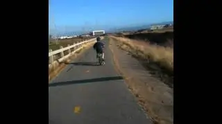 Biking at Shoreline Park