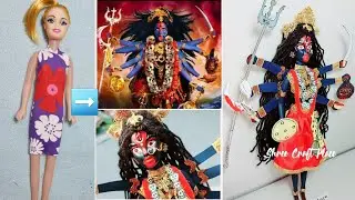 Navratri Special/MAHAKAALI makeover on Barbie Doll/Puja Sharma/महाकाली बनाए गुड़िया से