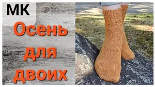 ЭКСПРЕСС МК  по вязанию носков с ажурными листьями