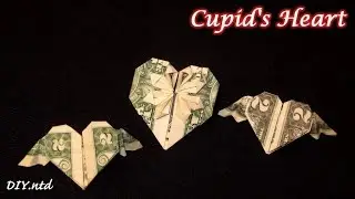 Double Wing Heart from Dollar bill