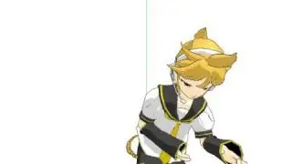 My first try in Miku Miku Dance (Using Kagamine Len)
