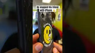 When you slap your friend with your iPhone 👋 #shorts #apple #iphone