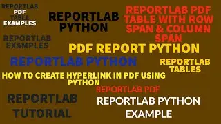 REPORTLAB|REPORTLAB PYTHON TUTORIAL|How To CreateTable With Span In Pdf Using Python|PART:28