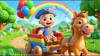 Baby Yankee Doodle Horse Cart Song🐴| Fun Ride Adventure | CoComelon Style Nursery Rhymes