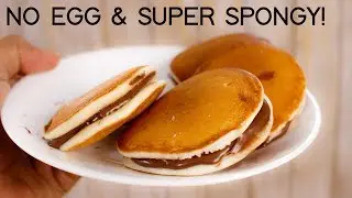 Dora Cake Recipe - Easy No Egg Super Spongy Dorayaki Doraemon - CookingShooking