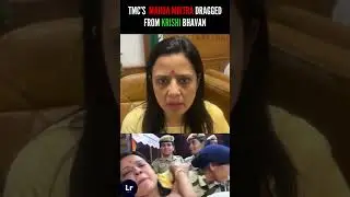 Mahua Moitra at Krishi Bhavan demanding wages for MGNREGA workers of West Bengal #news #viral