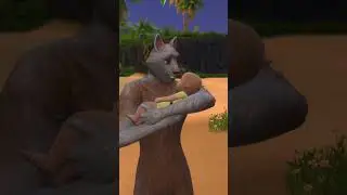 Pregnant Werewolf giving birth 