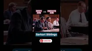 Govt Job vs Private Job #shorts #govtjobs #privatejobs