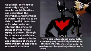 Batman Beyond - Mindset of Terry McGinnis and Bruce Wayne through the lens of Theory of Mind