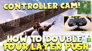 HOW TO DOUBLE RAMP FLOOR WALL WITH RAMP UNDERNEATH! CONSOLE TUTORIAL WITH CONTROLLER CAM - FORTNITE