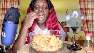 Salt and Pepper Ridge Cut Potato Chips Hot Sauce ASMR Eating Sounds