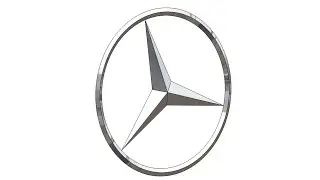 cad modeling of Mercedes logo in solidworks