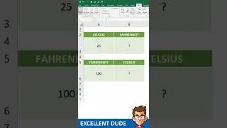 How to Convert Celsius to Fahrenheit | Fahrenheit to Celsius | Excel Tutorial