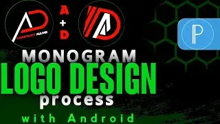 Monogram logo Design process with Android [pixalLab tutorial]