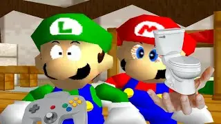 sm64 short: luigi go to the bathroom (meme)