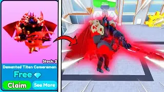 HOW To Get Demented Titan Cameraman for Free in Toilet Tower Defense