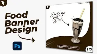 Amazing food banner making in photoshop | Graphic designing | Creative weakend |  Tech Tube