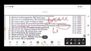 Synthesis Exercise 11. Formation of complex sentence by using adverb clause.