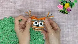 Игрушка крючком из остатков пряжи