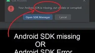 Android SDK missing or SDK error in Android Studio #androidstudio #androidstudiocode
