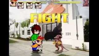 M.U.G.E.N. Blossom and Daniel in survival mode