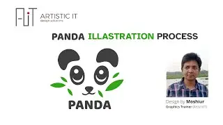 Panda Illustration Process in adobe Illustrator!