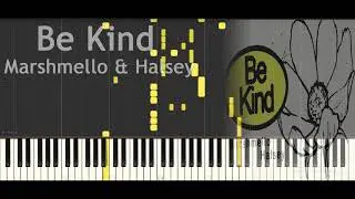 【Be Kind】 by Marshmello & Halsey | Piano Cover | pianocatwannafly | Synthesia Tutorial