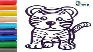 How to draw A Tiger 🐅🎨🖌️ for kids.|Art to go