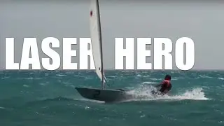 Laser sailing in gale force wind!