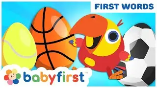 Toddler Learning Video | Color Crew & Larry Surprise Eggs | Sports & Games for kids | BabyFirstTV