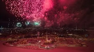 Салют на 23 февраля у Петропавловской крепости
