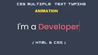 CSS Creative Text Animation Effects | Amazing Animated Text using Html & CSS  || Jelly Coder