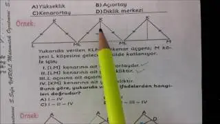 8. Sınıf LGS Matematik İkizkenar ve Eşkenar Üçgende Açıortay Kenarortay Yükseklik