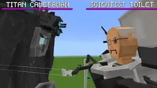 SKIBIDI TOILET UPGRADED TITAN CAMERAMAN VS UPGRADED SCIENTIST SKIBIDI TOILET MOD in Minecraft PE