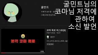 쿨민트님의 코마님 저격 영상에 대한 소신 발언