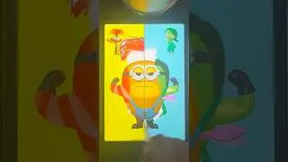 Mega minion in two style art #shorts #art