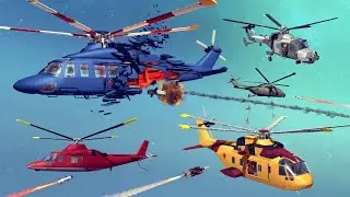 Helicopter Crashes & Shootdowns #30 | Besiege