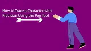 Adobe Illustrator mega course class 21 part-I,  Tracing a Character with the Pen Tool.