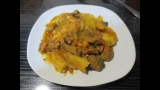 Азу по-татарски с говядиной и соленым огурцом. Как приготовить Азу по-татарски в казане.