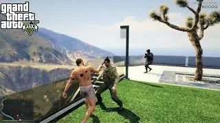 GTA 5 - Devin's FIVE STAR COP BATTLE AT HIS MANSION (GTA V Funny Moment)