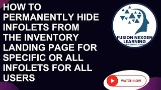 How To Permanently Hide Specific or all Infolets From the Inventory Landing Page Globally