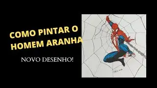 COMO PINTAR O HOMEM ARANHA PASSO A PASSO! NOVO DESENHO.