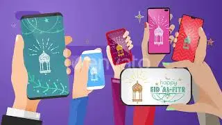 Happy EID AL FITR - Eid Mubarak Motion Graphics and ae project